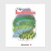 Sticker affiche de voyage liechtenstein (Feuille)