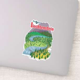 Sticker affiche de voyage liechtenstein