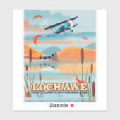 Sticker Affiche de voyage Loch Awe Écosse (Feuille)