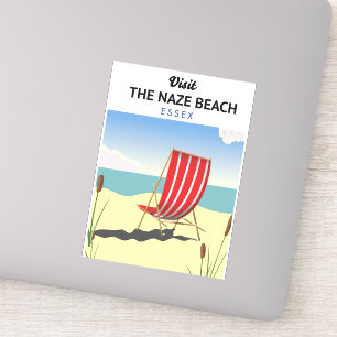 Sticker Affiche de voyage Naze Beach Essex