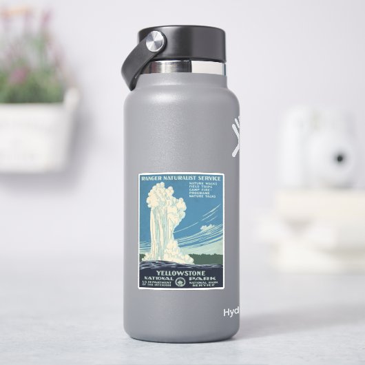 Sticker Affiche De Voyage Pour Le Parc National De Yellows (HydroFlask)