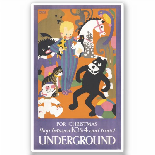 Sticker Affiche De Voyage Pour Londres Métro (Devant)