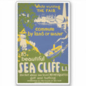 Sticker Affiche de voyage Promotion Sea Cliff, Long Island (Devant)