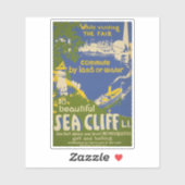 Sticker Affiche de voyage Promotion Sea Cliff, Long Island (Feuille)