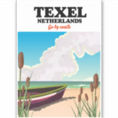 Sticker Affiche de voyage Texel Pays-Bas (Devant)