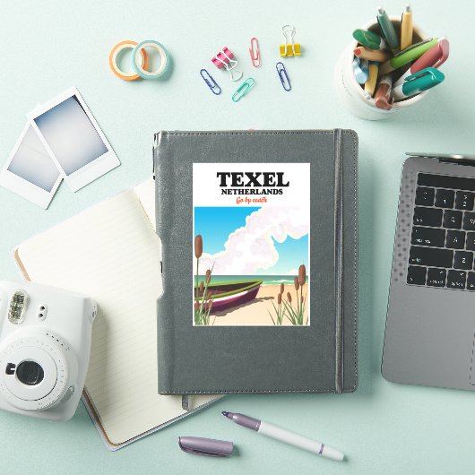 Sticker Affiche de voyage Texel Pays-Bas (Couverture iPad)
