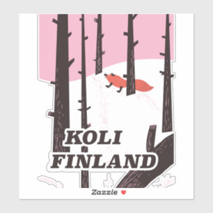 Sticker Affiche de voyage vintage Koli Finland
