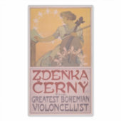 Sticker Affiche de Zdenka Cerny par Alphonse Mucha (Devant)