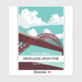 Sticker Affiche du pont de Newcastle upon Tyne. (Feuille)