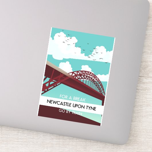 Sticker Affiche du pont de Newcastle upon Tyne. (Détail)