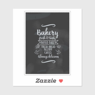 Sticker affiche en tableau de bord de la boulangerie de st