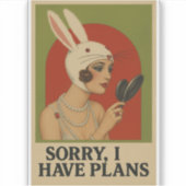 Sticker affiche féminine vintage (Devant)