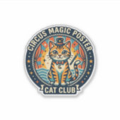 Sticker Affiche Magie de Cirque Chat Mignon Kitty Design - (Devant)