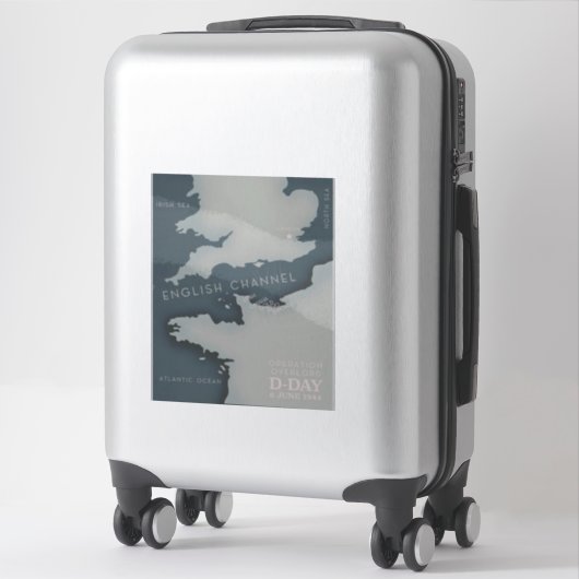 Sticker Affiche militaire de l'opération Overlord du jour (Sur valise)