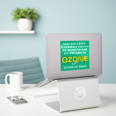 Sticker Affiche OZONE (Ordinateur portable sur le bureau)