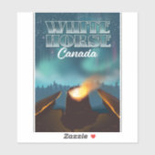 Sticker Affiche touristique de White Horse Canada (Feuille)