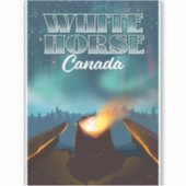 Sticker Affiche touristique de White Horse Canada (Devant)