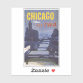 Sticker Affiche Voyage Pour Les Vols Trans World Airlines (Feuille)