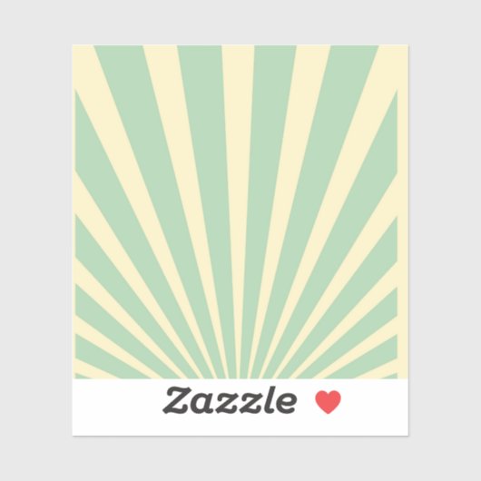 Sticker affiches vintages de sunburst bleu (Feuille)