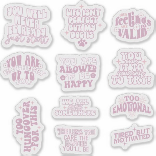 Sticker affirmation Citation motivationnelle (Devant)