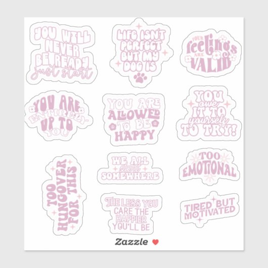 Sticker affirmation Citation motivationnelle (Feuille)