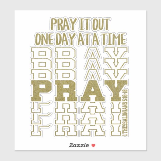 Sticker Affirmation de prière chrétienne (Feuille)