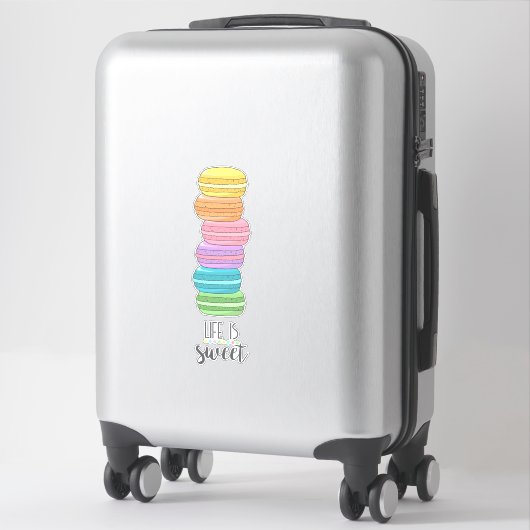 Sticker Affirmation de vie Motivational Sweet Macarons (Sur valise)