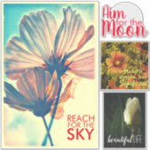 Sticker Affirmation florale 4 pièces Collection (Devant)