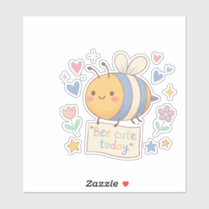 Sticker Affirmation positive 'Bee Cute Today' pour les ens