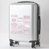 Sticker affirmation positive tendance esthétique rétro (Sur valise)
