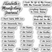 Sticker Affirmations Pour Vision Board Et Journal Vinyl (Devant)