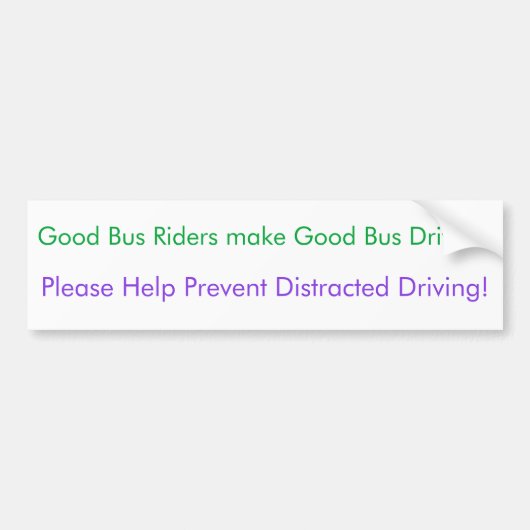 Sticker Afgeleid Rijden (Voorkant)