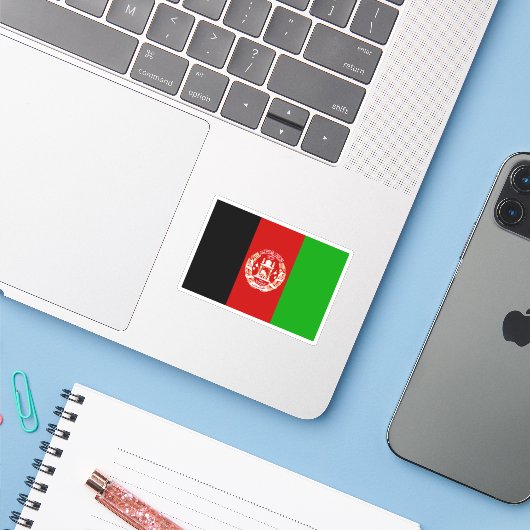 Sticker Afghanistan (Ordinateur portable avec iPhone)