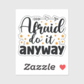 Sticker Afraid Do It Anyany Drôle (Feuille)