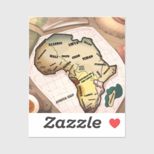 Sticker Africa map