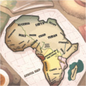 Sticker Africa map (Recto)