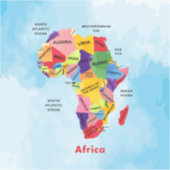 Sticker Africa map (Devant)