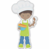 Sticker Africain Américain Garçon, Cuisson, Boulangerie, B (Devant)