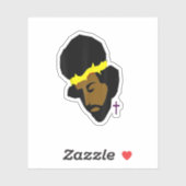 Sticker Africain-Américain Jésus Noir (Feuille)