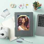 Sticker African American Black Goddess Queen Imaginaire Ar (Couverture iPad)