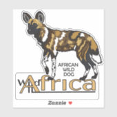 Sticker African wild dog Wild Africa (Feuille)