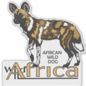 Sticker African wild dog Wild Africa (Devant)