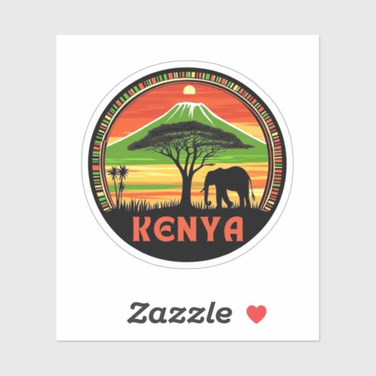 Sticker Afrique du Kenya (Feuille)