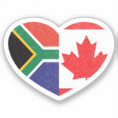 Sticker Afrique du Sud Canada Coeur canadien (Recto)