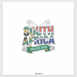 Sticker Afrique du Sud Football 2026 Football Gras Pays Ty
