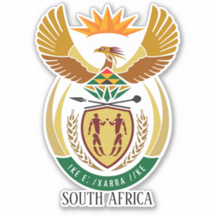 Sticker Afrique Du Sud Manteau National Patriotique