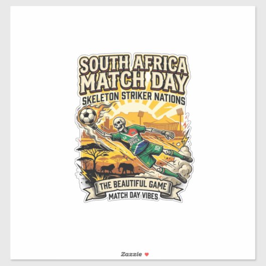 Sticker Afrique du Sud Match Day Skeleton Striker Nations  (Feuille)