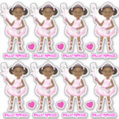 Sticker Afro-Américaine Fairy Princesse Ballerina (Devant)