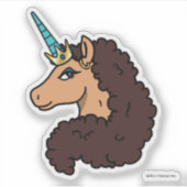 Sticker Afro Unicorn | Divin (Devant)