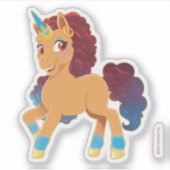 Sticker Afro Unicorn | La divine danse (Devant)